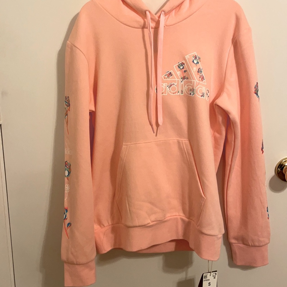 Girls Adidas Floral Hoodie